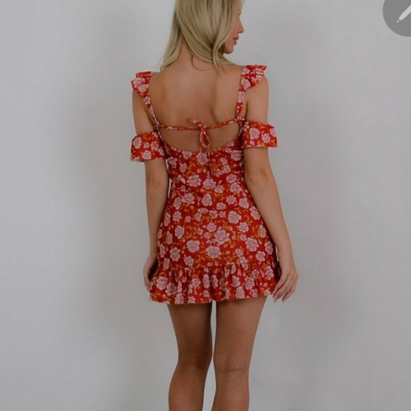 CLEARANCE Bodycon Mini Dress  Tie Back  ADORABLE. - Picture 3 of 8